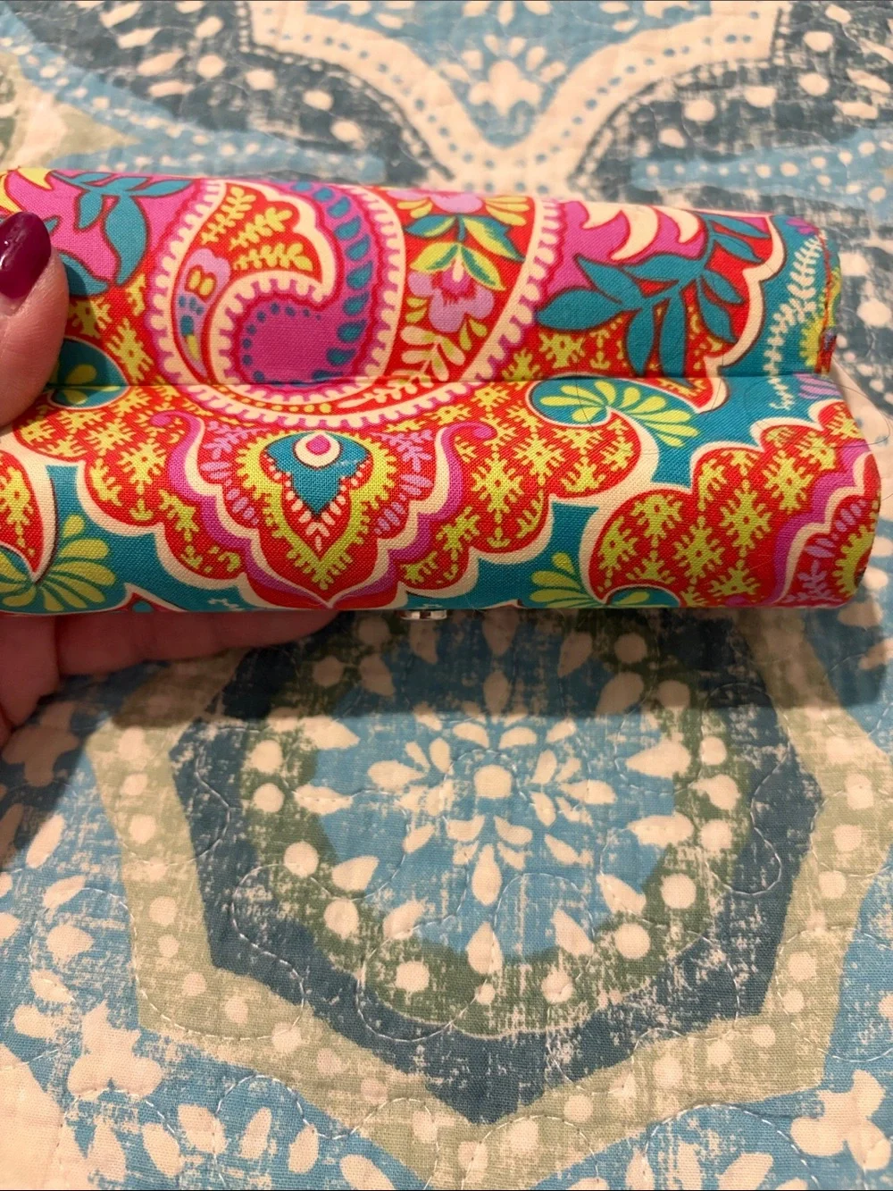 Vera Bradley Pink Floral Paisley in Paradise eye Glasses Case